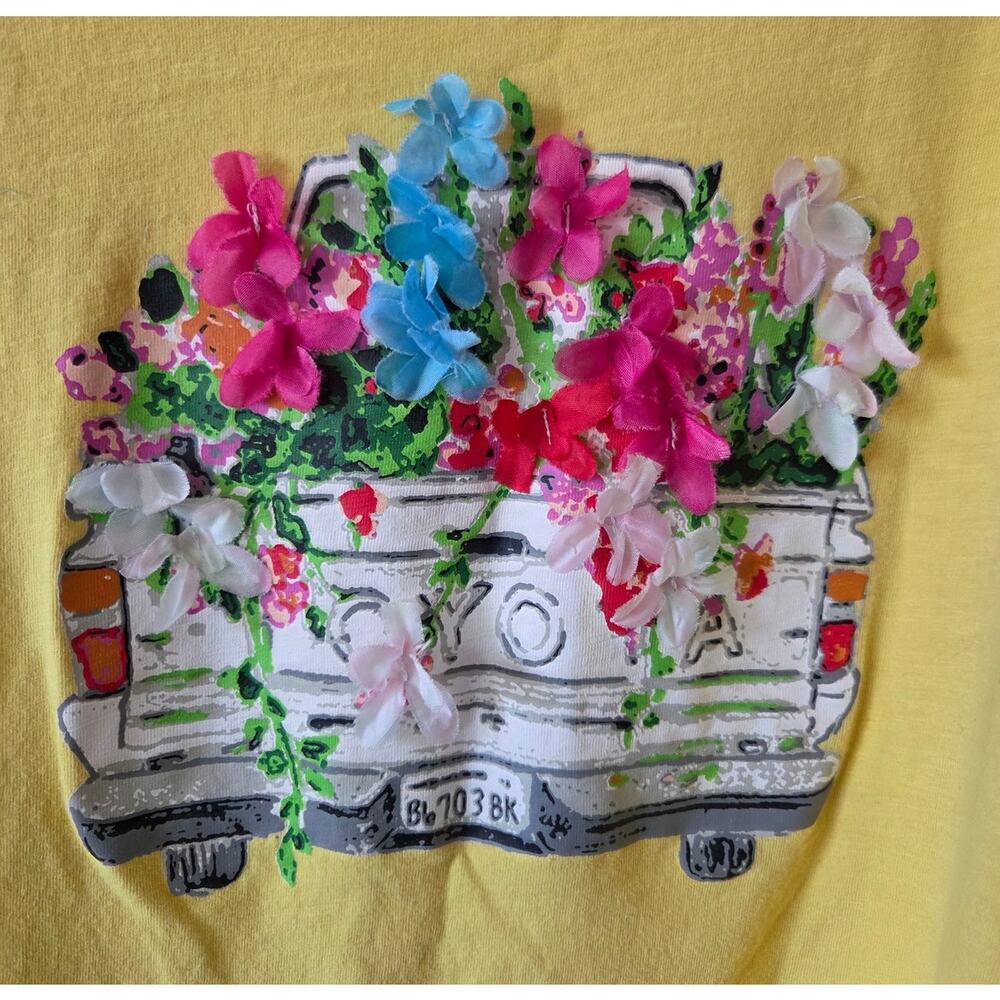 Kiwi Fresh 3X Yellow Flower Truck 3d Short Sleeve Shirt Cotton Plus